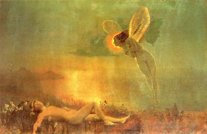 Atkinson Grimshaw Endymion on Mount Latmus oil painting picture